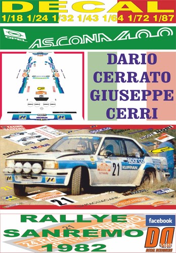 Decal opel ascona - 400, d