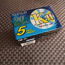 FUJI KII 90 BLANK TYPE 2  AUDIO COMPACT CASSETTE TAPE (1998) - NEW & SEALED x5