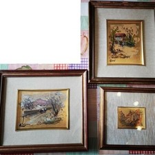 QUADRI IN LAMINA D'ORO di varie misure stile vintage 