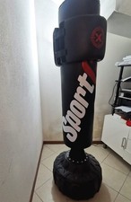 SPORTNOW Sacco Boxe da Terra con Bersaglio Regolabile Base Riempibile e Ventose