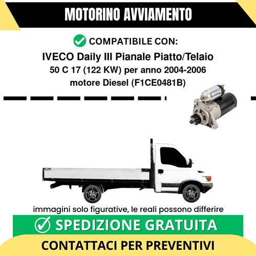 Motorino avviamento iveco - motorino,