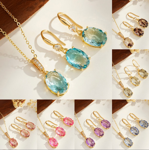 Set gioielli ovali colorati - gioielli,