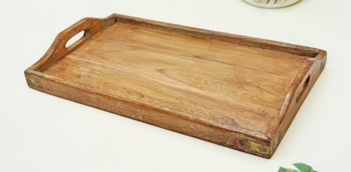 Antico legno grande vassoio - legno,