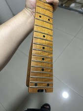 AAAA Satin Roasted flame acero 24 tasti manico chitarra traliccio ruota per corpo charvel