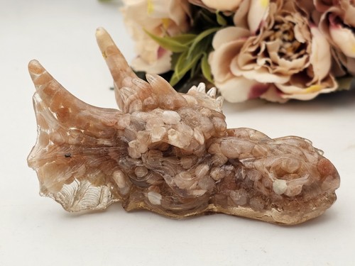 Peach moonstone chip resin