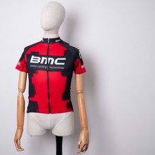 Maglia ciclismo BMC Team uomo unisex full zip manica corta taglia S - nera e rossa