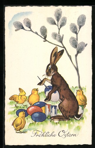 Cartolina coniglietto pasquale