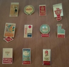 COCA COLA LOTTO 11 PINS/BADGE COMMEMORATIVE GIOCHI OLIMPICI E GIOCHI INVERNALI.