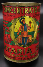 Antica Scatola Latta Pubblicità Concentrato Di Pomodoro Zaccaria Rossi Parma