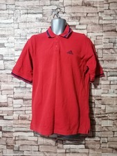 Polo Adidas uomo rossa taglia UK L