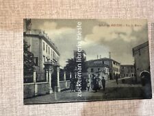 cartolina antica SALUTI DA MESTRE venezia animata primo 900 VIA S ROCCO