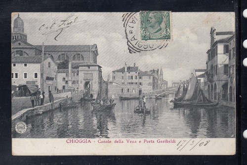 Cartolina chioggia canale - cartolina,