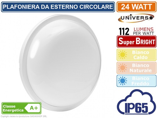 Plafoniera led esterno ip65 - esterno,