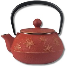 Iwachu Teiera Oro/Marrone Rossastro 0,34 qt Interno Smaltato Nanbu Ironware...