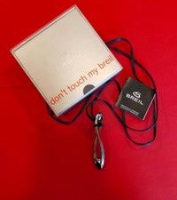 Collana BREIL "INFINITO" Ciondolo In Acciaio Steel, Cordino in Pelle, BJ0044.