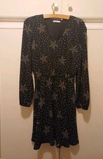 Vestito donna MOTIVI  a maniche lunghe TG S nero con Stelline e cuoricini