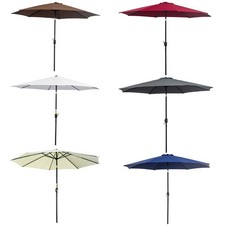 Outsunny Ombrellone da Giardino 3x2.5 m Inclinabile con Manovella