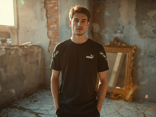 Puma shirt uomo tape logo - m,