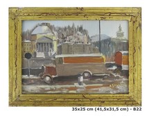 QUADRO AD OLIO TORINO GRAN MADRE VEDUTA CITTADINA FIRMATA GAMBINO ANTONIO B22