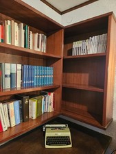 Libreria Scaffale Angolare A Parete In Legno Laccato