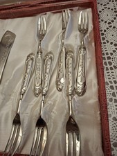 Set Di Posate Da Dessert ×12 Placato Argento 800 Vintage