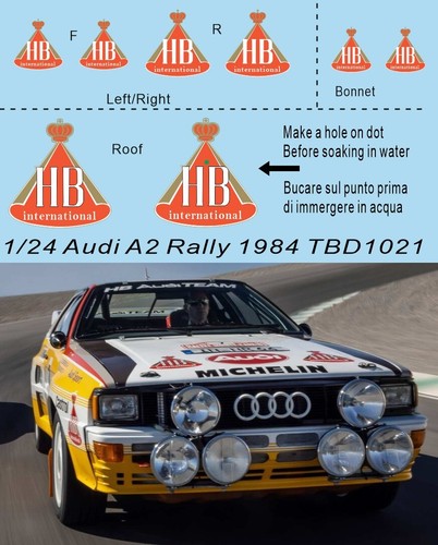 Decals for audi quattro - 1/24 decals,