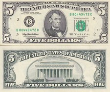 Stati Uniti 5 Dollari USA 1995 P 498 New York NY "B" UNC