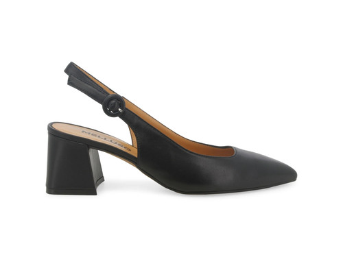 Melluso slingback pelle nera - melluso,