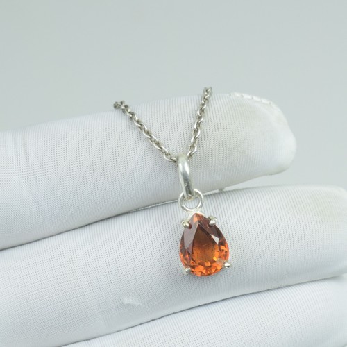Collana zaffiro arancione