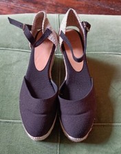 Espadrillas zeppa alta Black