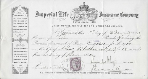 1891 imperial life - 1891,