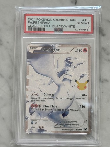 Reshiram full art - full, psa