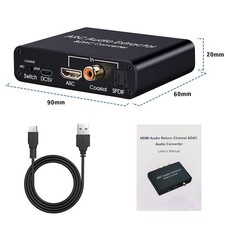 Nuovo estrattore audio ARC DAC convertitore audio digitale ad analogico HDMI a ottico