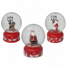 Sfera Natalizia di Babbo Natale renna  Pupazzo di Neve Luminosa  Musicale – Effe