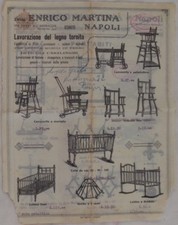 DITTA ENRICO MARTINA NAPOLI LEGNO TORNITO CARROZZELLA LETTINI BAMBINI SPIAGGIA