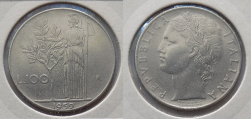 100 lire 1959 minerva - 1959,