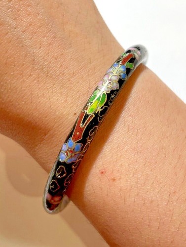 Vintage nero cloisonne smalto - vintage,