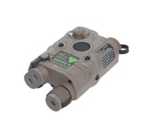 PORTA BATTERIA ASG SOFTAIR DUMMY PEQ 15 TAN BA26T SLITTA 20MM FINTO LASER