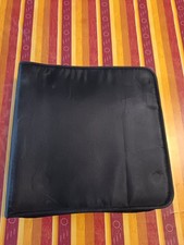 Porta CD/DVD con 160 spazi – Custodia rigida nera con zip