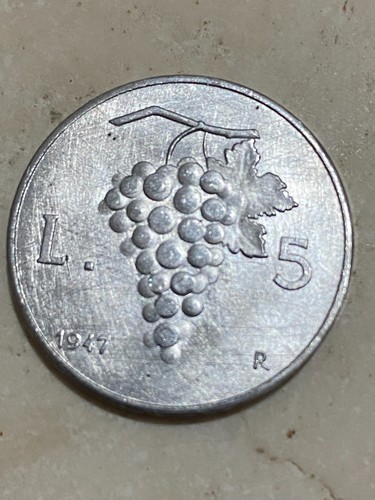 Lire 1947 uva - 5, repubblica