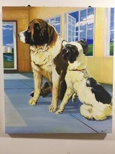 Cani Olio su tela 70x80 cm