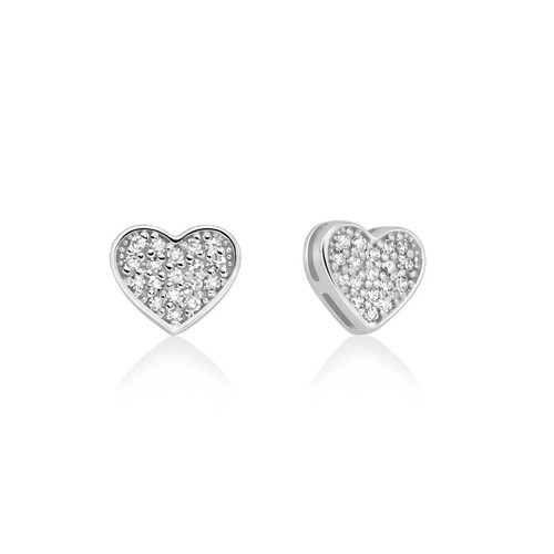 Orecchini cuore diamanti - cuore,