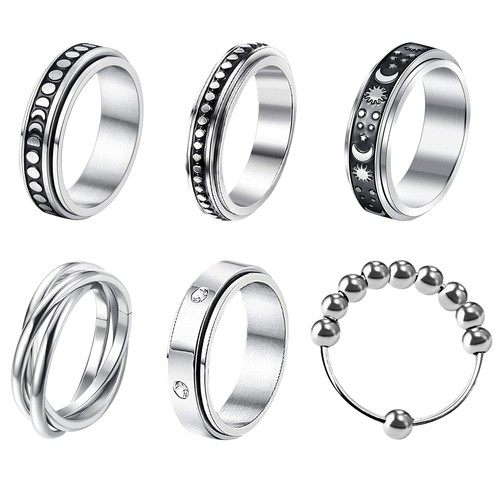 6pz anello fidget anti ansia - fidget,