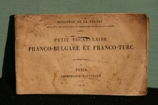 militaria 1915 WW1 fascicule dictionnaire Franco Bulgare. **