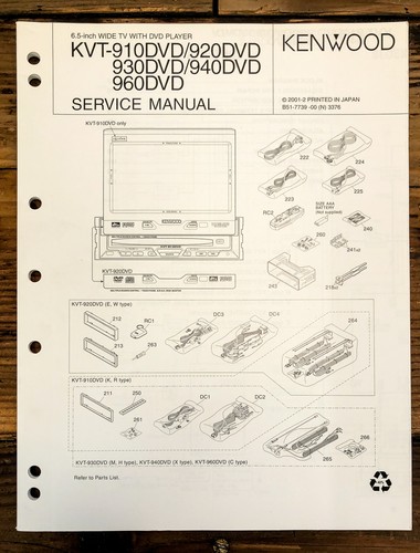 Kenwood kvt 910 920 930 - -920, -940