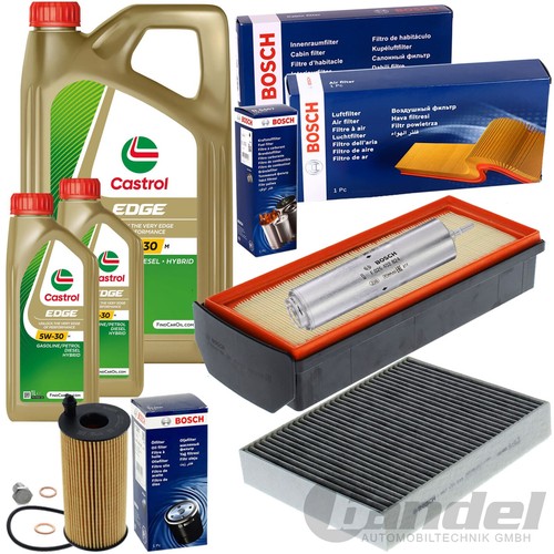 Bosch set filtri castrol - 7l,