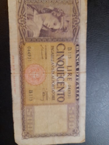 Banconota 500 lire 1947 - banconota,