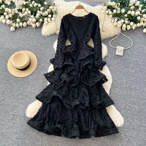 Vestito lungo donna nero - lungo,
