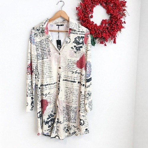 Abito camicia stampa astratta