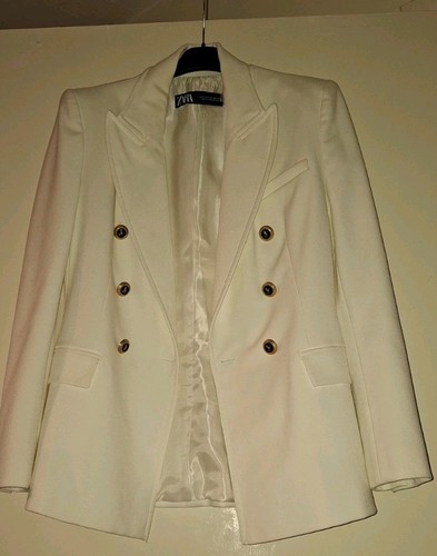 Blazer zara bianco doppiopetto - zara,